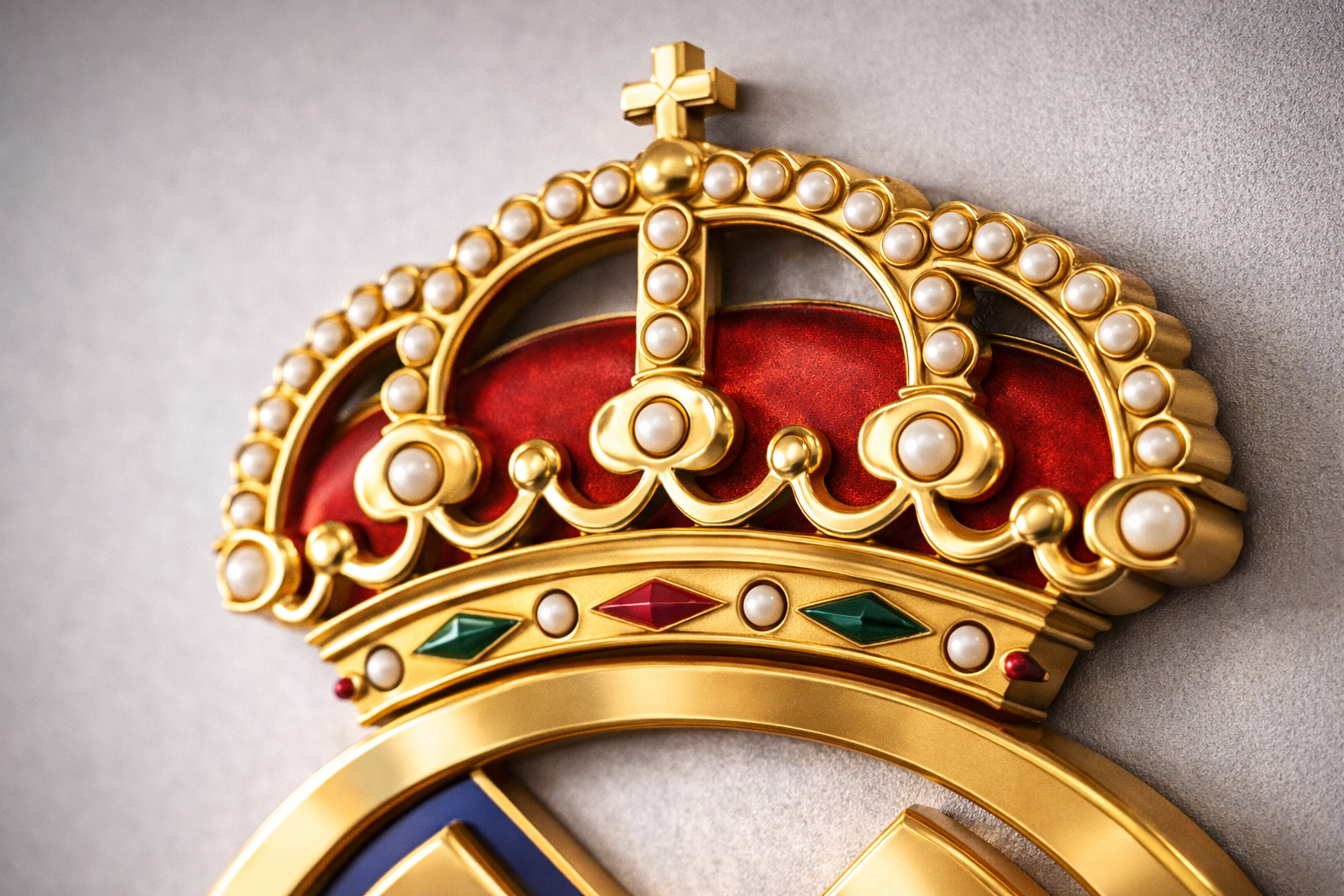 Royal Crest – 3D Artistic Interpretation in 24K Gold