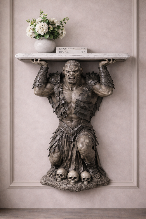 Titan Ork - fantasy ispired, wood, coper, silver, hand made